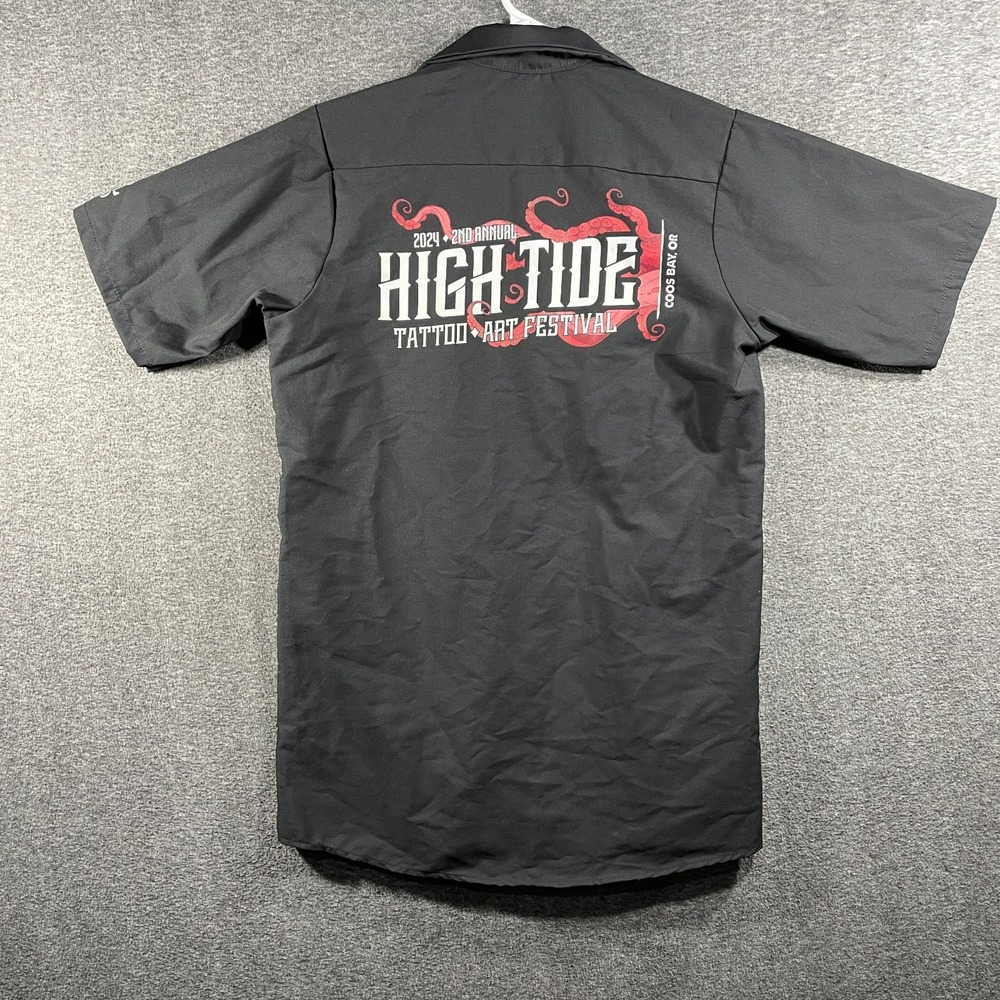 Red Kap Work Shirt High Tide Tattoo Art Festival Coos Bay Oregon Mens Small